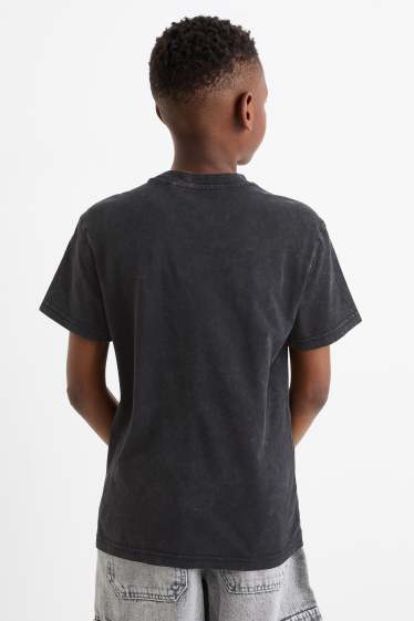 Copii - Băieți - Schelet skater - tricou cu mânecă scurtă - negru