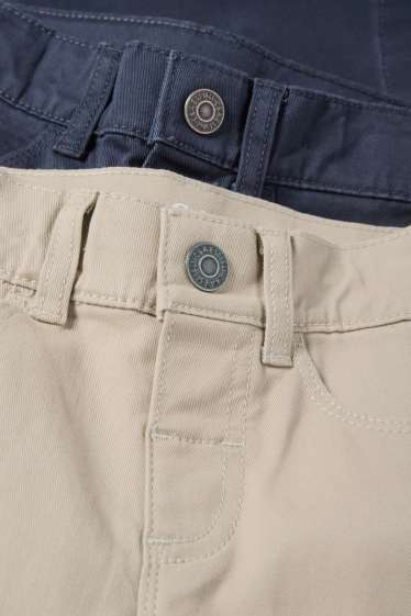 Copii - Băieți - Multipack 2 perechi - pantaloni de stofă - albastru închis