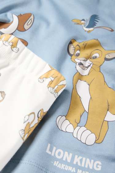 Bebeluși - băieți - Regele Leu - pijama bebeluși - 2 piese - albastru deschis