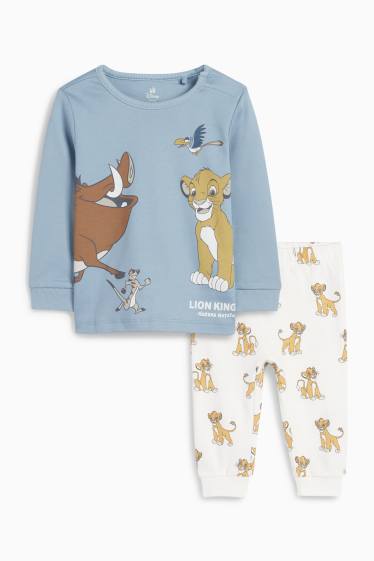 Bebeluși - băieți - Regele Leu - pijama bebeluși - 2 piese - albastru deschis