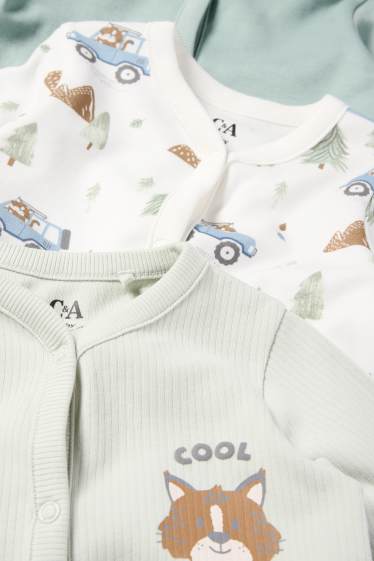 Bebeluși - băieți - Multipack 3 buc. - veverițe - pijama salopetă bebeluși - verde mentă