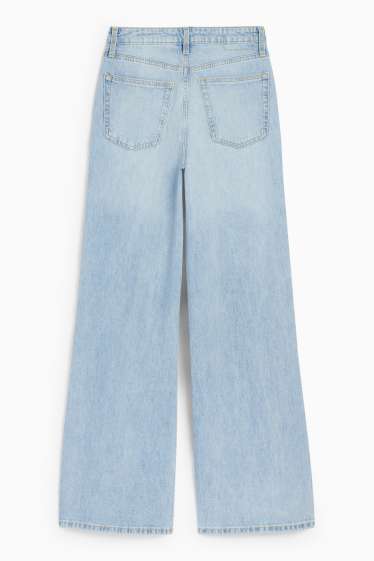 Femei - Wide leg jeans - talie înaltă - denim-albastru deschis