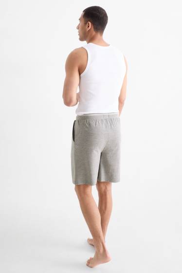 Hommes - Short de pyjama - gris chiné