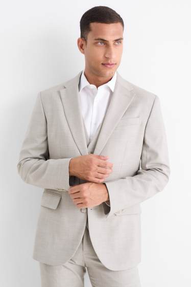 Bărbați - Sacou modular - regular fit - Flex - gri deschis