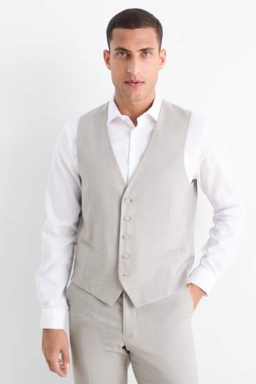 Bărbați - Vestă modulară - regular fit - Flex - gri deschis