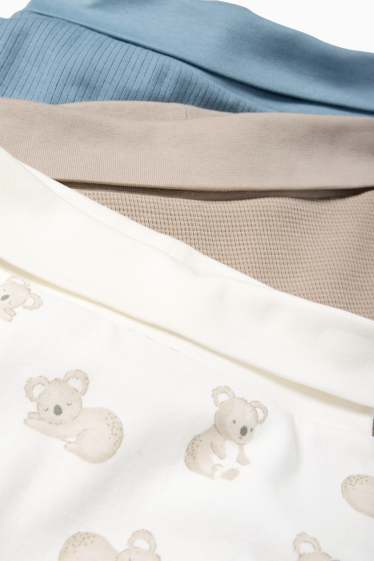 Bebeluși - băieți - Multipack 3 perechi - koala - pantaloni nou-născuți - albastru / bej