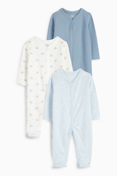Bebeluși - băieți - Multipack 3 buc. - steluțe și koala - pijama salopetă bebeluși - albastru / alb