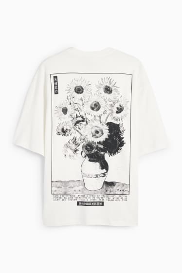 Bărbați - Tricou - supradimensionat - alb