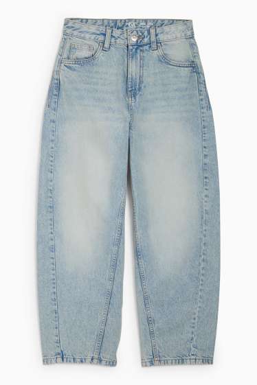 Copii - Fete - Balloon jeans - denim-albastru deschis