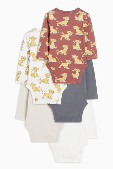 Unisex - Multipack 5 buc. - Regele Leu - body bebeluși - alb