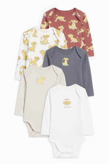 Unisex - Multipack 5 buc. - Regele Leu - body bebeluși - alb