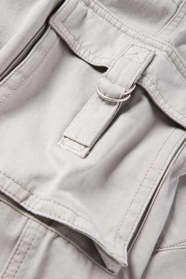 Copii - Fete - Pantaloni cargo - gri deschis