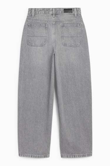 Copii - Fete - Balloon jeans - denim-gri deschis