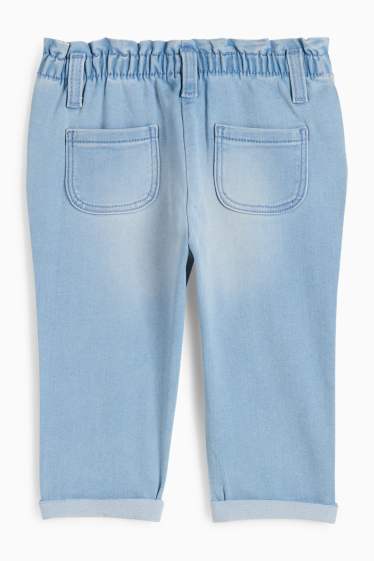 Bebeluși - fete - Fundă - jeans bebeluși - albastru