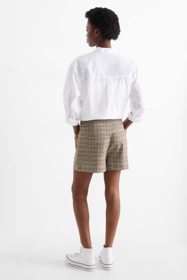 Dámské - Sukně skort - kostkovaná - bílá/černá