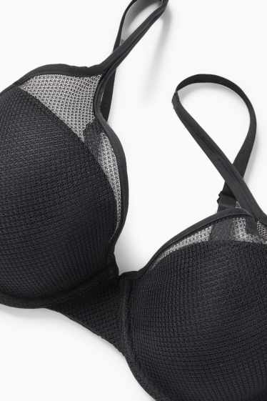 Women - Underwire bra - PLUNGE - black