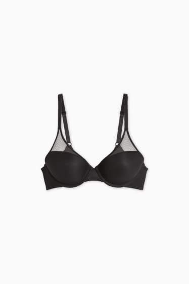 Women - Underwire bra - PLUNGE - black