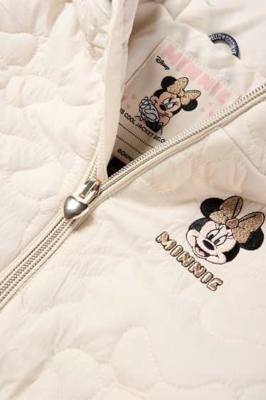 Copii - Fete - Minnie Mouse - jachetă matlasată cu glugă - rezistentă la apă - bej deschis