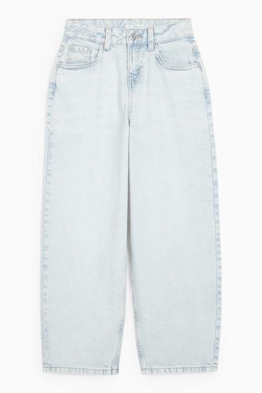 Copii - Fete - Balloon jeans - denim-albastru deschis