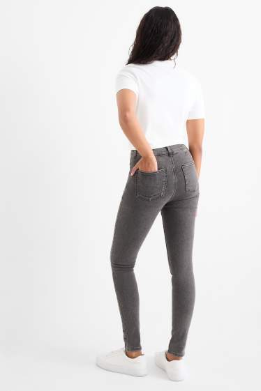 Femei - Jegging jeans - talie înaltă - denim-gri