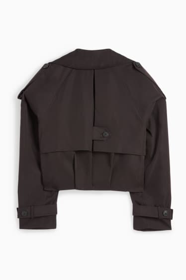 Femei - Trenci crop - negru