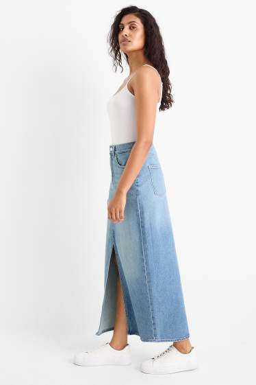 Women - Denim skirt - blue denim