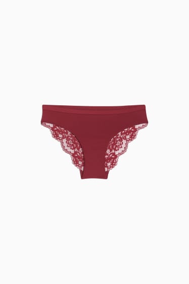 Femmes - Culotte - rouge foncé