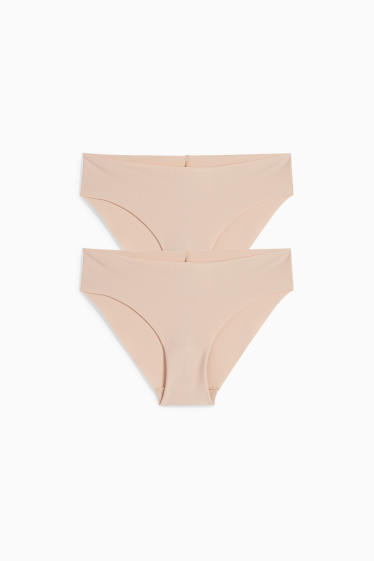 Damen - Multipack 2er - Invisible Slip - beige