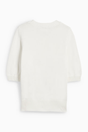 Femei - Cardigan tricotat - alb