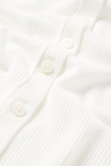 Femei - Cardigan tricotat - alb