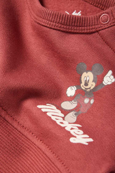 Bebeluși - băieți - Mickey Mouse - bluză de molton bebeluși - vișiniu
