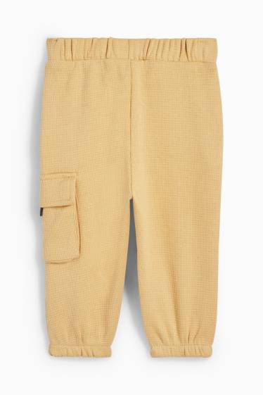 Bebeluși - băieți - Pantaloni de trening cargo bebeluși - structurați - galben