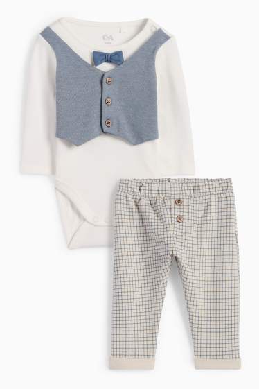 Baby Boys - Baby outfit - 2 piece - cremewhite