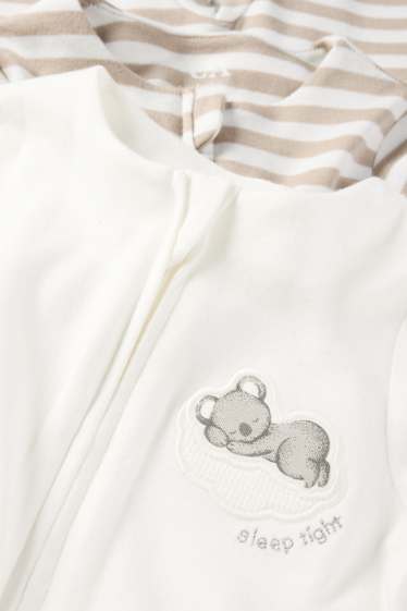 Bebeluși - băieți - Multipack 2 buc. - koala și raton - pijama salopetă bebeluși - alb