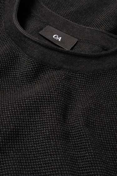 Heren - Trui - met structuur - zwart