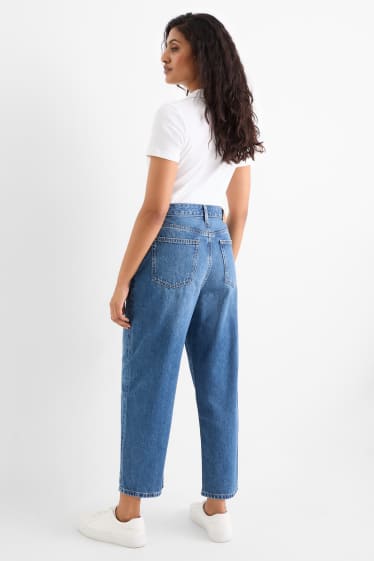 Femei - Barrel jeans - talie înaltă - denim-albastru deschis