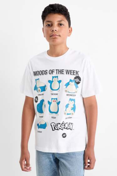 Copii - Băieți - Pokémon - tricou cu mânecă scurtă - alb