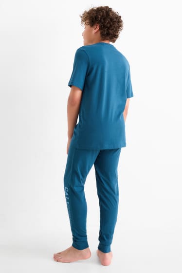 Copii - Băieți - Multipack 3 buc. - Los Angeles și New York - pijama - 6 piese - albastru închis