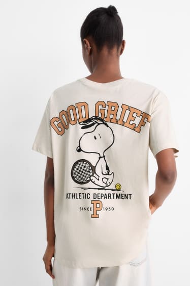 Femei - Tricou - supradimensionat - Peanuts - bej deschis