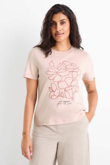 Dámské - Tričko - regular fit - růžová