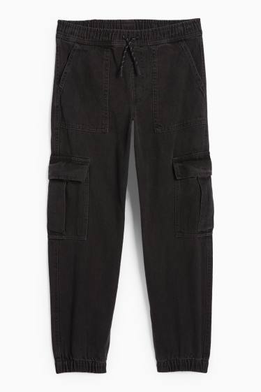Copii - Băieți - Cargo jeans - negru