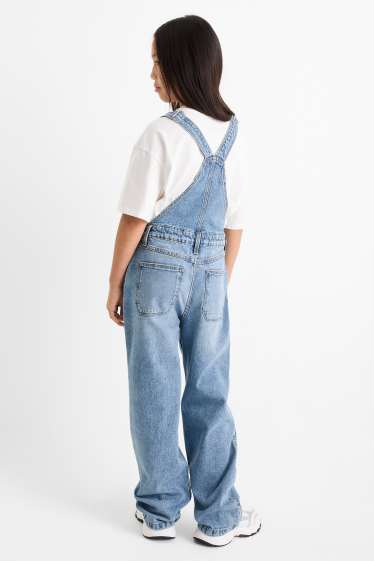 Copii - Fete - Salopetă din denim - denim-albastru deschis