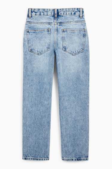 Kinderen: jongens - Straight jeans - extra smalle tailleband - jeanslichtblauw