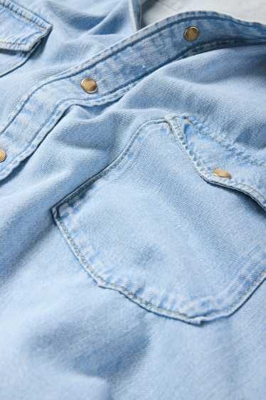 Bărbați - Cămașă din denim - regular fit - guler Kent - denim-albastru deschis