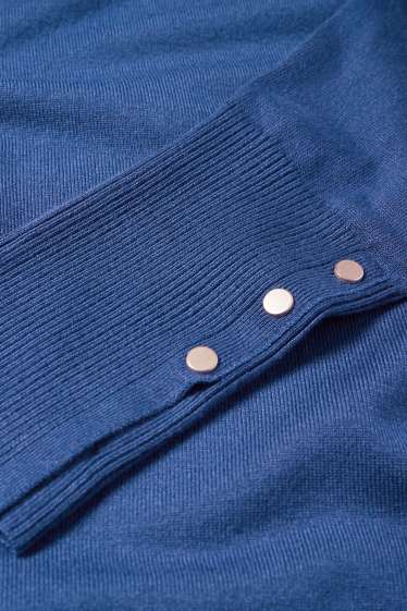 Femei - Pulover din tricot fin - albastru