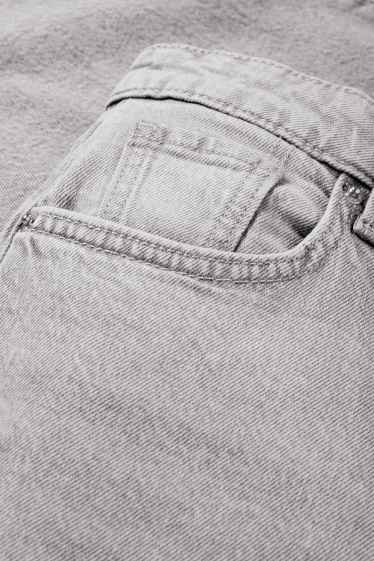 Femei - Wide leg jeans - talie înaltă - denim-gri deschis