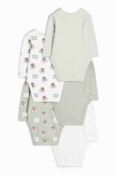 Bebeluși - băieți - Multipack 5 buc. - Chip și Dale - body bebeluși - verde
