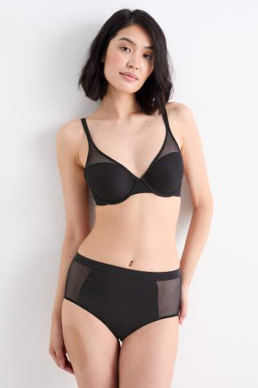 Women - Underwire bra - PLUNGE - black