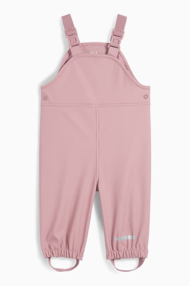 Bebeluși - fete - Pantaloni de ploaie bebeluși - impermeabili - roz