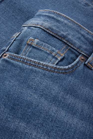 Femei - Flared jeans - talie medie - denim-albastru